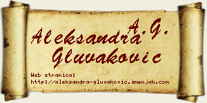 Aleksandra Gluvaković vizit kartica